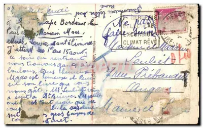 La Bernerie (Loire-Inf.) — Falaises à marée haute, vers la Plage — éditeur C. P. A. PHIL, n° 18 — Achterkant