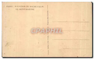 Statue du Sacré-Cœur — Montmartre — Édition d'Ani Yvon — Rückseite