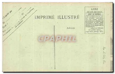 Castelo de la Malmaison — Fachada sobre o Parque — Imprimé Illustré — Verso