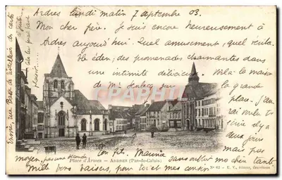 Place d'Armes — Andres (Pas-de-Calais) — U. V., editor Gravelines, n° 62