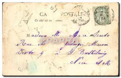 PEIRA-CAVA, blisko Nice — Stacja Letnia — Kaszarnia Crénant — wydanie Gilelta, fot., Nice — Rewers