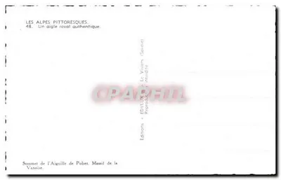Águia real — Cume da Aiguille de Polset, Massif da Vanoise — Éditions EDYLUX, Le Viviers — Verso