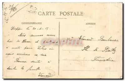 Dieppe — A Peixaria e a Estação Marítima — A. Battemilios, n° 072 — Verso