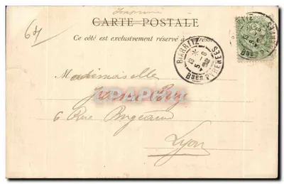 BIARRITZ — Canto da Praia, perto do Velho Casino — Marcel Delbey, Burefennik, N°16 — Verso