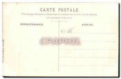 Cena de campo — Camponesa e jovem homem perto de um carrinho de leite — K.F. editores Paris, Série 888 — Verso
