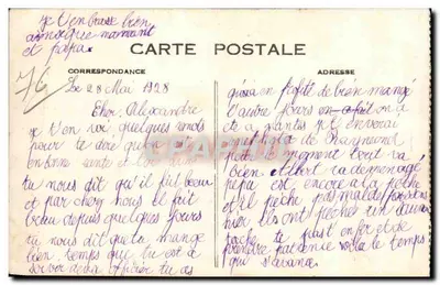 Le Havre — Wnętrze statku "FRANCE" — Duży Salony Louisa XIV — Rewers