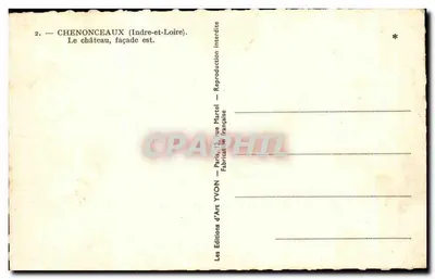 Chenonceaux — Zamek, fasada wschodnia — YVON — Rewers