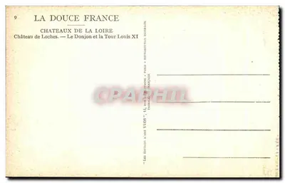 Castelo de Loches — O Donjon e a Torre Louis XI — Les Editions d'Art Yvon — Verso