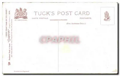 O farol de Newlyn — noite de lua cheia — Tuck's Post Card n°004 — Verso