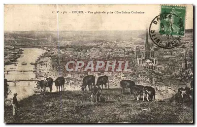 Rouen — Vista geral tirada da Côte Sainte-Catherine — C.V. 381