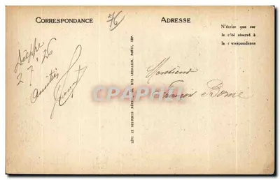 Stara pocztówka Dieppe — L'Arundel — W przedmieściu — Statek — Rewers