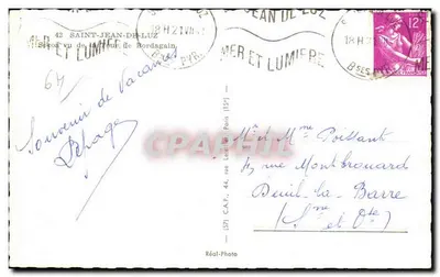 Saint-Jean-de-Luz — widok zatoki i wieży morskiej — C.A.P. n°57 — Rewers