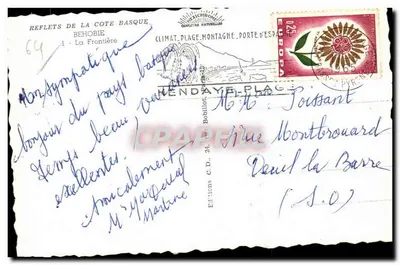 Béhobie — Vista da fronteira — Éditions Richronie — Verso
