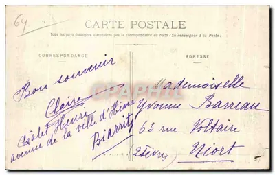 Kasyno na placu Bellevue — Biarritz Pittoresque — Wydawnictwo A. Simons — Rewers