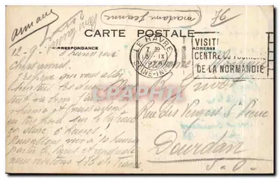 Le Havre — La Jetée all'ora della marea — G. F. Le Havre, n°291 — Verso