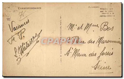 Mesnil-Val — A Praia em dia ventoso — LL — Verso