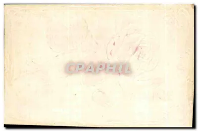 Rose — carte de vœux avec texte imprimé "Bonne année et santé" — éditeur non visible — Verso