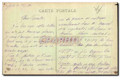 Stara pocztówka Neufchatel en Bray — Widać ogólny — Rewers