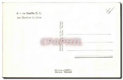 La Bouille (S.-I.) — Os Quais e a Sena — Edições Caby — Verso