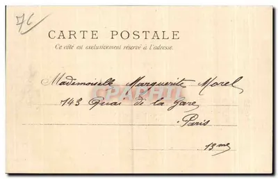 Dieppe — Vue de la Ville et du Château — Éditeur Tittorcel, N° 30 — Verso