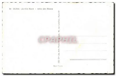 Blida - Jardim Bizot - Avenida das Rosas — Cie des Arts, Paris — Verso