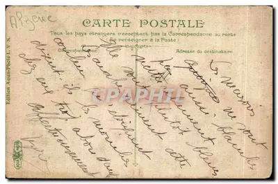 Stara pocztówka Constantine Quartier arabe — Rewers