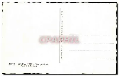 Constantina — Vista geral — Ponte Sidi Rached — Edições Karoui — Verso