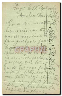 Dieppe — Widok na przystań w czasie niskiej mory — LL. n° 232 — Rewers