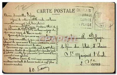 Fouras (Charente-Inf.) — Zabudowa wybrzeża — Port Południowy — Fototypia Jenly-Fournier — Rewers
