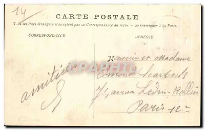 Trouville — A Praia e o Grande Salão — Editor Salvadou, n°12 — Verso