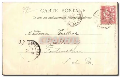 Moret-sur-Loing — Poterna i Brama Burgundzka — Wydawca nieznany — Rewers