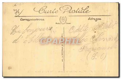 Stara pocztówka Sainte Adresse Le Palais des Regates The Regatta Palace — Rewers