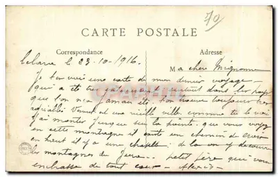 Vesoul — Vista Geral — La Haute-Saône Illustrée, n°40, B.F. Paris — Verso