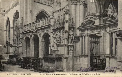 Saint-Florentin — Interior da Igreja — O Jubé — L'Yonne Illustrée n°23