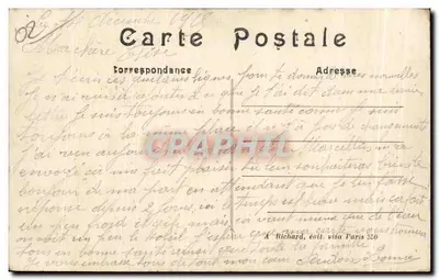 Soissons após o bombardeio — A rua do Post d’Etain — A. R. — n° 350 — Verso