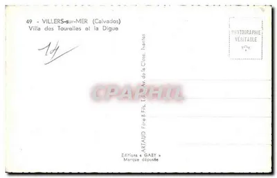 Villers-sur-Mer — Villa des Tourelles y la Digue — Ediciones Gaby — Reverso