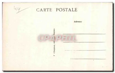 Le Croisic (Loire-Inf.) — A Grande Côte, Estudo de Rochas — F. Chapeau, Nantes — Verso