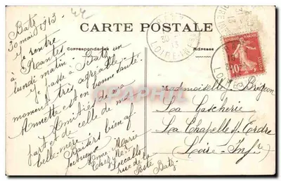 Le Bourg-de-Batz (L.-Inf.) — La Iglesia y la Capilla de los Muriers — Tarjeta postal antigua n°965 — Reverso