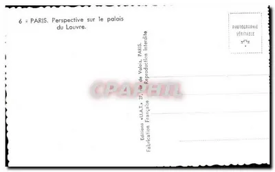 Paryż — Perspektywa na pałac Louvre — Wydawnictwo Valois — Rewers