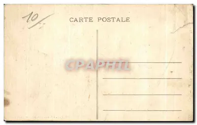Tarjeta postal antigua Campo de Mailly Auto Ametralladora de Caballería Cañón — Reverso