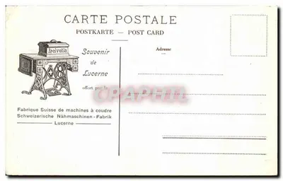 Lucerna - Fonte junto ao Zeughaus — editor C.P.V., n° 15009 — Verso