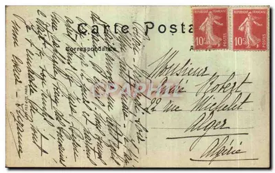 Stara pocztówka Dijon Echauguetle de Saint Andre — Rewers