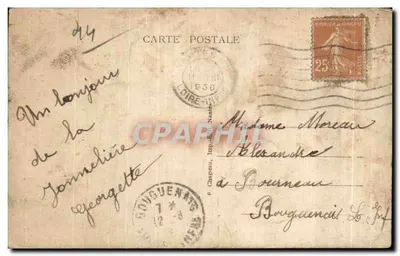 Bords de l'Erdre - NANTES — Le Qual et l'Erdre vers le Pont — éditeur Chapeau, Imp. Ed. Nantes — Verso