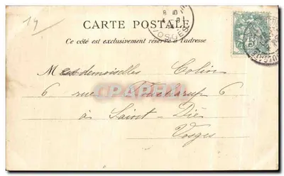 Houlgate (Calvados) — Widok plaży — J. Bréchet, wyd. Caen — Rewers