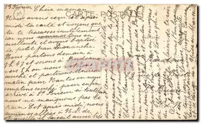 Stara pocztówka Dolina Aude Limoux Widok na Aude i dzwonnice — Rewers