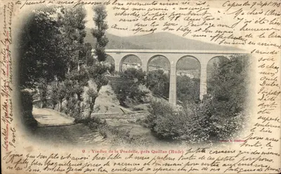 Viaduto de La Pradelle perto de Quillan (Hude) — Editor A. Trantou, n°9