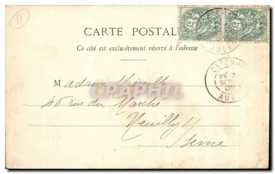Viaduto de La Pradelle perto de Quillan (Hude) — Editor A. Trantou, n°9 — Verso