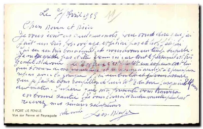 Widok na Penne i Peyragude — 1 Port de Penne — wydawca César V. Degu — Rewers