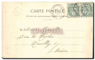 Carcassonne — Het Paleis van Justitie — Librairie P. Abadie, 36, rue de la Gare — Achterkant