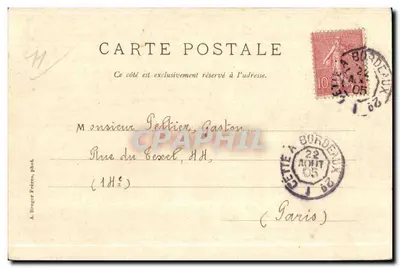 Carcassonne - La Cité - Porte de Narbonne — A. Bréger Frères, fot. — Rewers